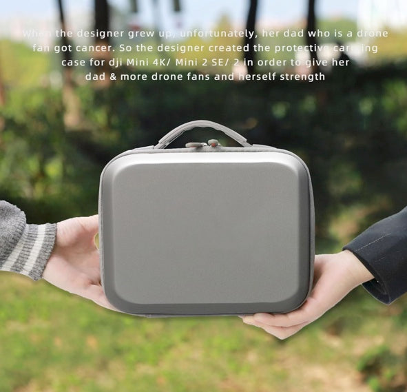 Father&I Drone 4K Mini / 2SE/2 Combo Accessories Only (Carry-ing) Protective Case Hard Storage Organizer Bag Holder for DJi Mini 4K / 2SE/2 Crossbody &Two Way Zipper, Grey (NOT Silicone)
