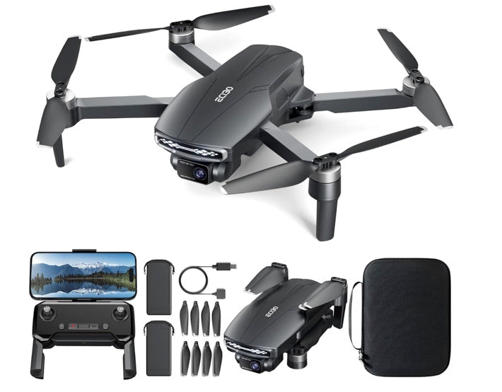 LANSAND EC130 Brushless Motor Drone with Camera for Adults 4K UHD Long Range FPV Video,5G Transmission,120°FOV 90°Adjustable Lens,2Batteries,Carrying Case,Optical Positioning,Easy for Beginner,Under249G