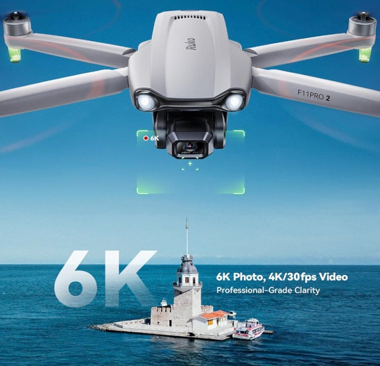 Ruko F11PRO 2 Drone with 6K Camera, 3-Axis Gimbal, 70-Min Flight Time with 2 Batteries, Auto return