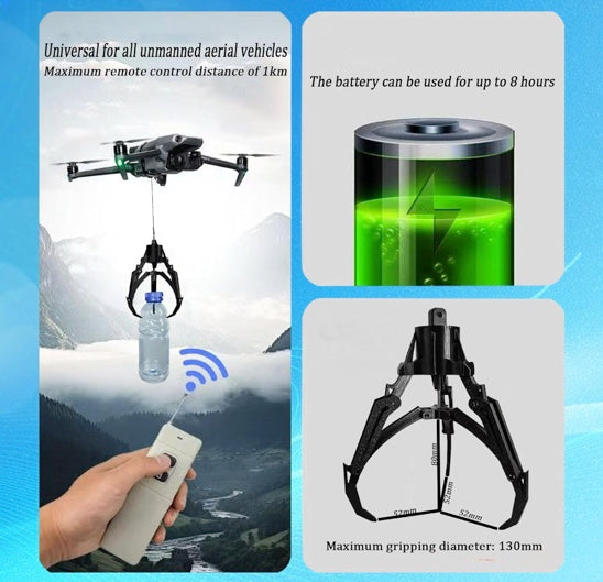 Universally Drone Airdrop System Release Device Payload Delivery Transport Drop, for DJI Mini4/Mini3/Mini2/Air3/Air2/Air2S/ Mavic Series Drone Accessories (Mechanical Claw)