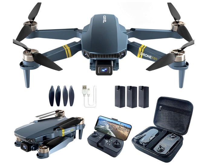 Chubory F89 4K Drones with Camera for Adults: 2650ft Long-Range Foldable Quadcopter, 60+ Min Flight, Brushless Motor, Auto Hover & Follow Me (3 Batteries)