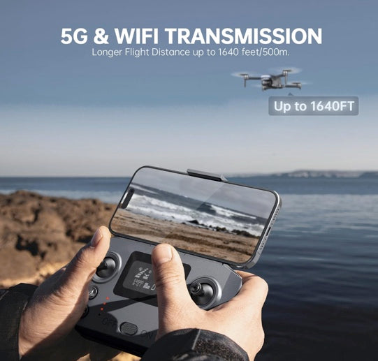 Redrie HK33 GPS Drone with Camera 4K, Under 249g, 45 Mins Flight, Brushless Motor, Light, Auto Follow, Tap Fly & Circle Fly, One Key Start, Foldable Drone for Adults Beginners