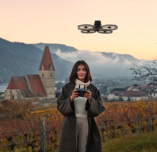 DJI Flip With RC 2 Screen Remote Controller, Follow Me Drone With 4K UHD Camera for Adults, Under 249 g, 3-Axis Gimbal Stabilization, 44000ft/13km Video Transmission, Palm Takeoff, 31-Min Flight Time