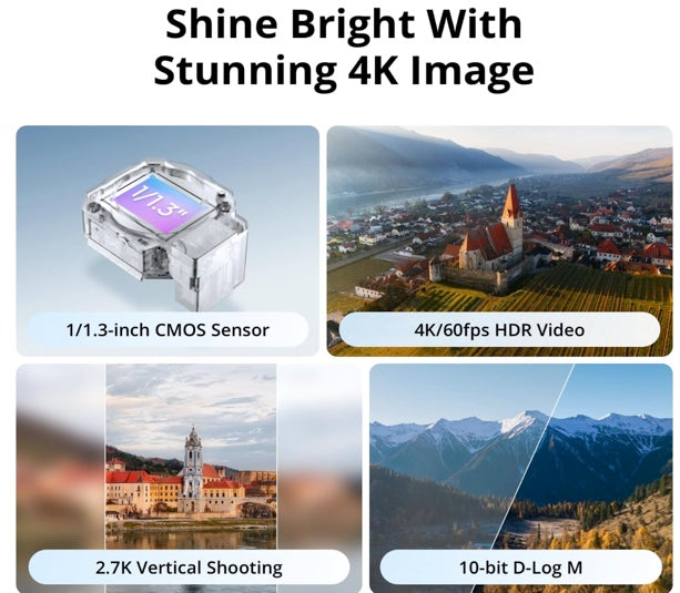 DJI Flip With RC 2 Screen Remote Controller, Follow Me Drone With 4K UHD Camera for Adults, Under 249 g, 3-Axis Gimbal Stabilization, 44000ft/13km Video Transmission, Palm Takeoff, 31-Min Flight Time