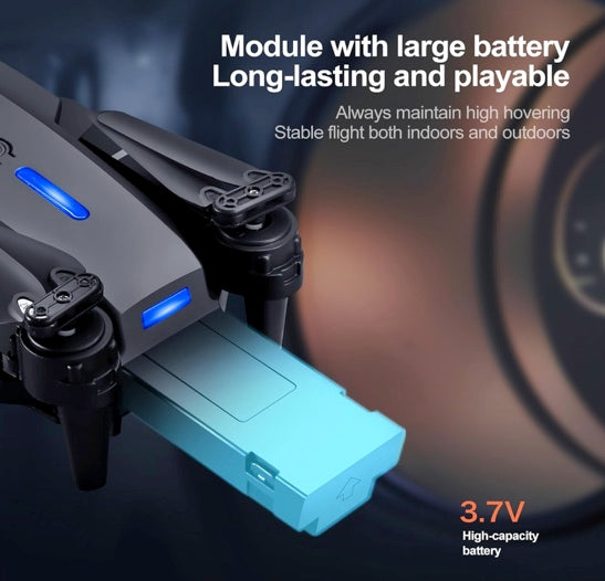 Elecci E88 Drone with Screen Controller with SD card, Foldable Mini Drone for Beginners, 2 Batteries, 360° Flips Waypoint Fly, Active Obstacle Avoidance, One Key Take Off/Landing. (2 batteries)