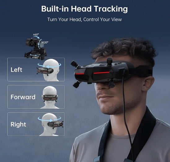 CADDXFPV Walksnail Avatar HD FPV Goggles X – 1080p Ultra-Wide Screen, 50° FOV, Head Tracking, Immersive Flight Experience, HDMI/AV Input, Compatible FPV Drone Goggles for All Walksnail VTX Kits
