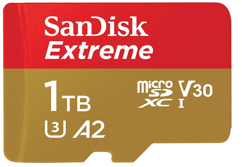 SanDisk Extreme microSDXC UHS-I Memory Card with Adapter - Up to 190MB/s, C10, U3, V30, 4K, 5K, A2, Micro SD Card - SDSQXAV-256G-GN6MA