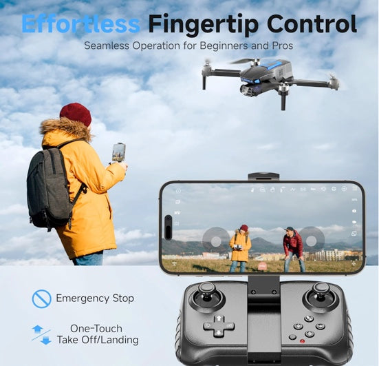 PLEGBLE PL-511 Drone with Camera for Adults 4K, Brushless Motor Drone for Kids Beginners, FPV Foldable RC Quadcopter with 3 Batteries, 45 Mins Long Flight Time, Beyond-Range Loss Alert, Toys Gifts for Men Boys