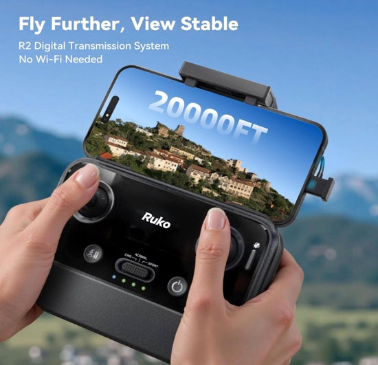Ruko U11 MINI 4K, Drone with Camera for Adults 4K Video 8K Photo, Under 249g, 3-Axis Gimbal EIS, 20000ft FPV Transmission, AI Takeoff/Landing, Auto Return, GPS with Beeper, Beginner (96-Min Flight)