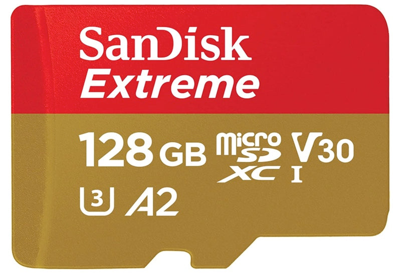 SanDisk Extreme microSDXC UHS-I Memory Card with Adapter - Up to 190MB/s, C10, U3, V30, 4K, 5K, A2, Micro SD Card - SDSQXAV-256G-GN6MA