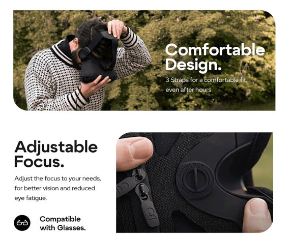 Dronemask Patented Unibody Lens FPV Goggles Immersive VR Headset for DJI & GPS Drones