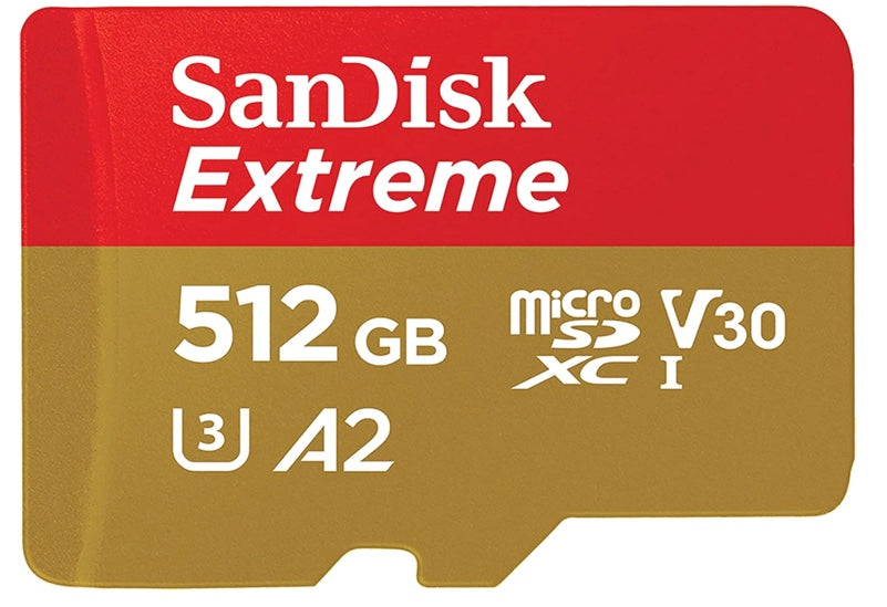 SanDisk Extreme microSDXC UHS-I Memory Card with Adapter - Up to 190MB/s, C10, U3, V30, 4K, 5K, A2, Micro SD Card - SDSQXAV-256G-GN6MA