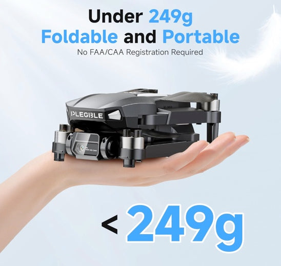 PLEGBLE PL-511 Drone with Camera for Adults 4K, Brushless Motor Drone for Kids Beginners, FPV Foldable RC Quadcopter with 3 Batteries, 45 Mins Long Flight Time, Beyond-Range Loss Alert, Toys Gifts for Men Boys