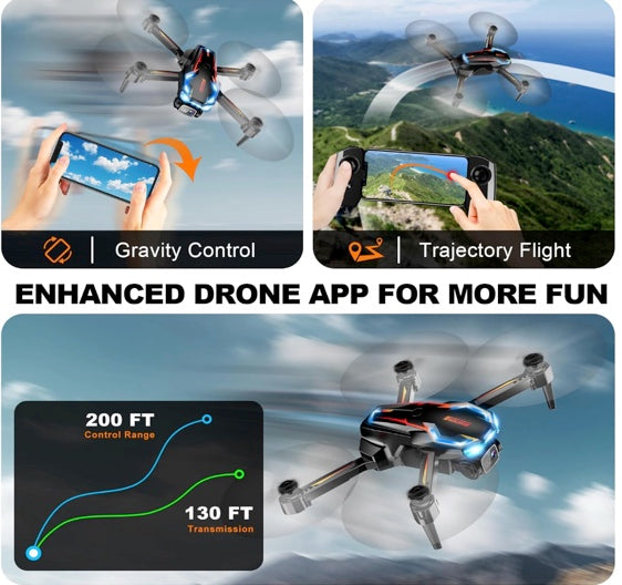 Loiley X69 Drone with Camera for Adults, 2K HD FPV Drones with Upgrade Altitude Hold, One-Key Take Off/Landing, Speed Adjustment, Headless Mode, 2 Batteries, Toys Gifts for Teen Boys Girls, Beginner