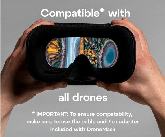 DroneMask 2 , FPV Goggles for All Camera Drones , Unibody Lens, HD FPV Goggles, Compatible Versatile Skyview FPV Drone Goggles, Clear Immersive