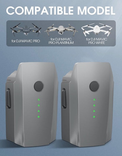 Homesuit Mavic Pro Battery 2 Pack for DJI, 3830mAh 11.4V Intelligent Flight Batteries Replacement Compatible with DJI Mavic Pro, Platinum, Alpine White Drone Battery
