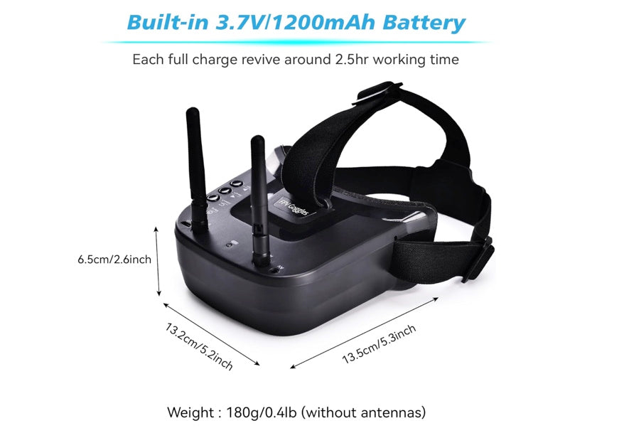 DJI Goggles 1080p HD Immersive FPV Drone Accessory, Support Mavic Pro, Phantom 4 Series and Inspire Series