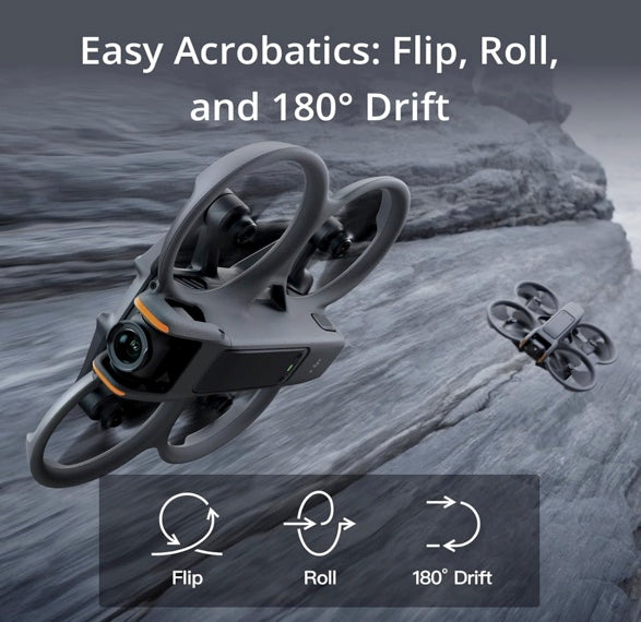 DJI Avata 2 Fly More Combo (3 Batteries), FPV Drone with Camera 4K, Immersive Experience, One-Push Acrobatics, Built-in Propeller Guard, 155° FOV, Camera Drone With 128gb Micro SD, Backpack