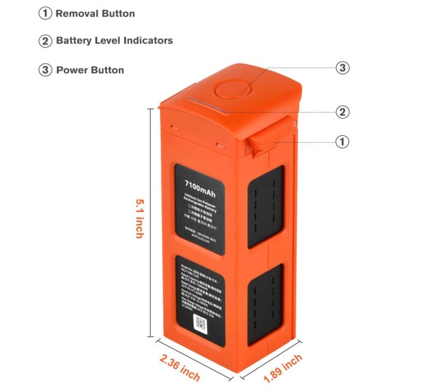 Autel Robotics EVO II Intelligent Battery, 2025 EVO II Battery Fit EVO 2 EVO 2 Pro EVO 2 Enterprise RTK Dual 640T Drones (V2 & V3), 7100mAh 11.55V, Original Smart Battery