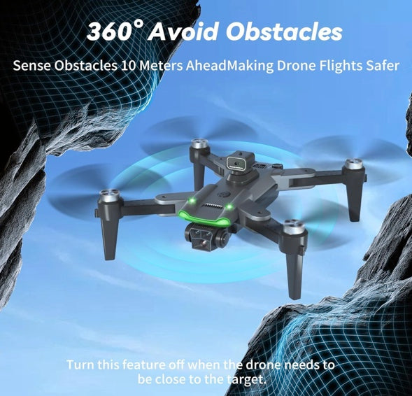 HYTOBP S166 GPS Drone with 4K Camera for Adults, S166 Drone Under 249g 5GHz Transmission 3 Batteries, 90° Adjustable Lens, Auto Return, Follow Me, Brushless Motor Drones for Adults and Beginners (Black)