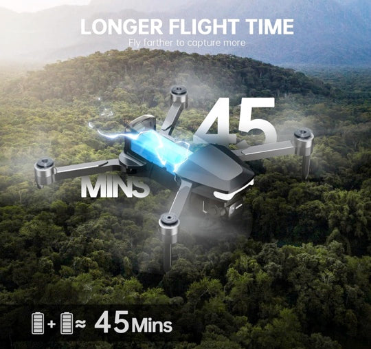 Redrie HK33 GPS Drone with Camera 4K, Under 249g, 45 Mins Flight, Brushless Motor, Light, Auto Follow, Tap Fly & Circle Fly, One Key Start, Foldable Drone for Adults Beginners