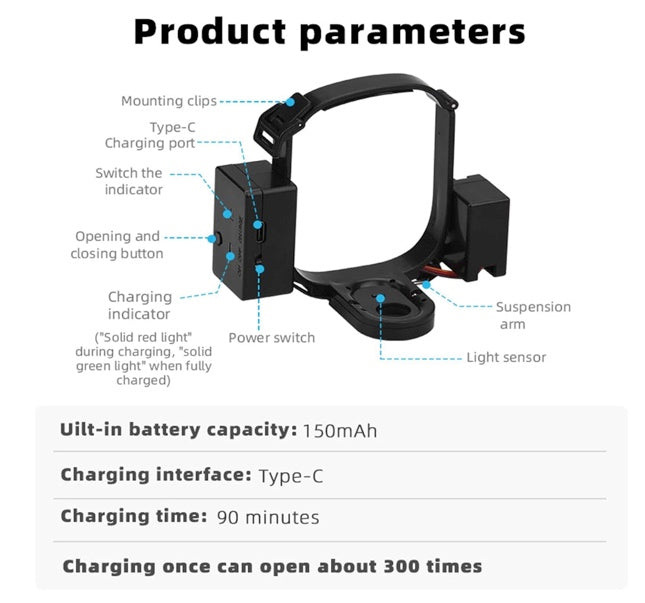 Airdrop System Compatible for Autel Robotics EVO II/EVO II Pro Drone Clip Payload Release Dropping Device Clip Delivery Airdropper Transport Dropper Thrower for Fishing Bait&Wedding&Search&Rescue