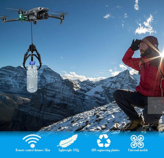 Universally Drone Airdrop System Release Device Payload Delivery Transport Drop, for DJI Mini4/Mini3/Mini2/Air3/Air2/Air2S/ Mavic Series Drone Accessories (Mechanical Claw)