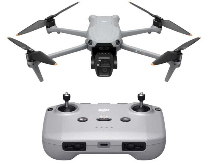 DJI Air 3S (RC-N3), Drone with Camera 4K, Dual-Camera Drone with 1" CMOS Wide-Angle Camera, 4K/60fps HDR Video & 14 Stops of Dynamic Range, 45-Min Max Flight Time, 20km Transmission Range