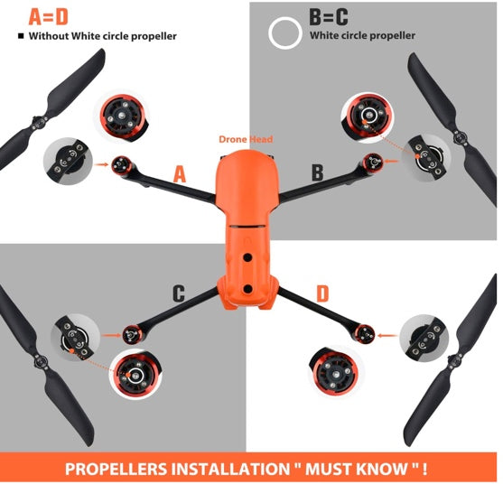Autel Robotics EVO 2 Low Noise Propellers, Autel EVO II Propellers for EVO II/Pro/EVO 2 Pro/EVO 2 RTK/EVO 2 640T Dual (V2 & V3), 100% Original (1 Pair)