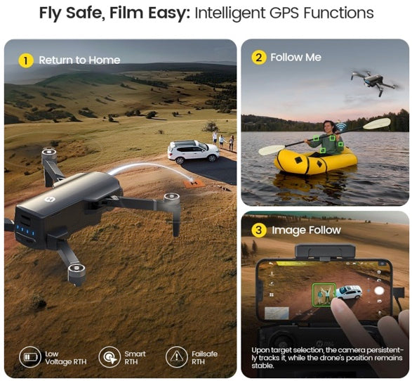 Holy Stone HS360S Drone with 4K UHD Camera ,249g Foldable FPV RC Quadcopter w/ Follow Me, Return Home