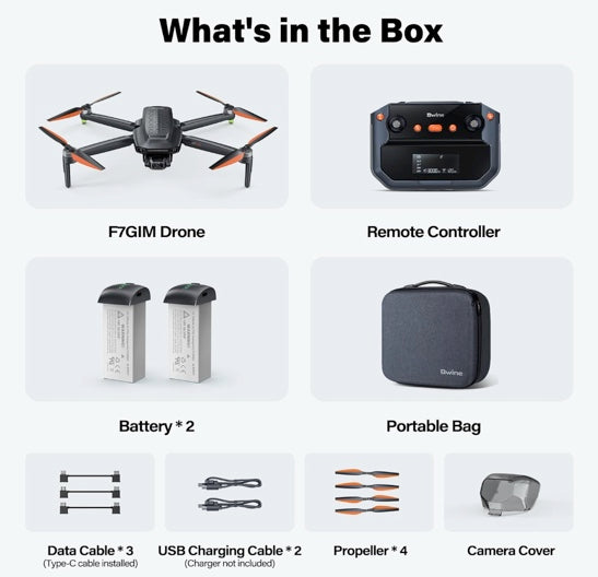 Bwine F7GIM Pro Drone with 6K UHD Camera, 3-Axis Brushless Gimbal, 4K/30fps Video, GPS Smart Control for Adults and Beginner, Plus 70Mins Flight Time, 10000Ft FPV Digital Transmission and TOF Safety Support