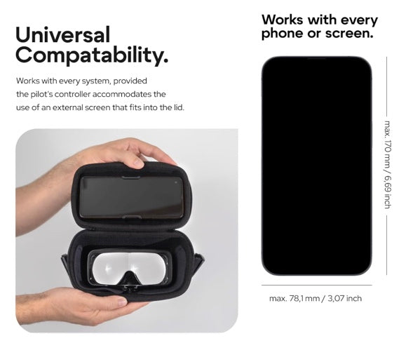 DroneMask 2 , FPV Goggles for All Camera Drones , Unibody Lens, HD FPV Goggles, Compatible Versatile Skyview FPV Drone Goggles, Clear Immersive