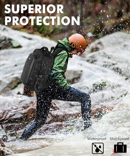 Mini 4 Pro Case, Waterproof Hard Carrying Case, Large Drone Bag Fits 15.6 Inch Laptop, Travel Backpack Compatible with DJI Mini 4 Pro, RC 2/ RC-N2 Controller, Fly More Combo and Accessories