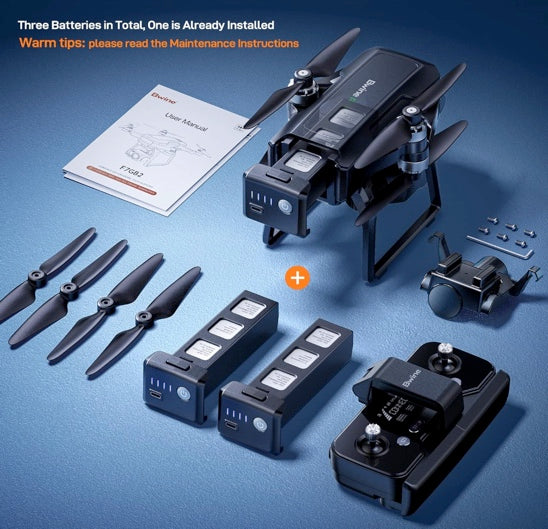 Bwine F7GB2 GPS Drone with Camera 4K, 3-Aix Gimbal, 2Mile Long Range, 75Mins Flight Time with 3 Batteries, Auto Return, Follow Me, Beginner Mode for Kids