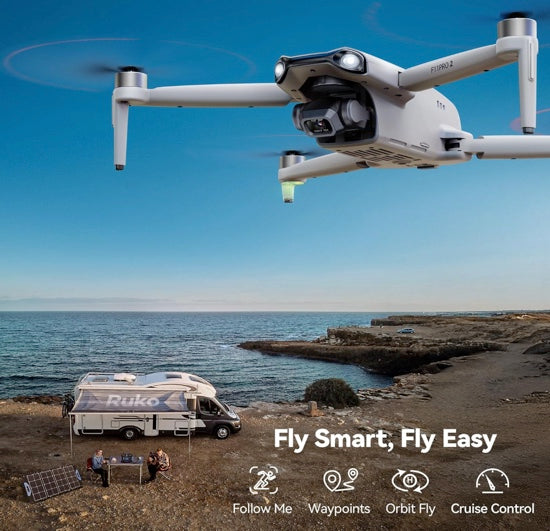 Ruko F11PRO 2 Drone with 6K Camera, 3-Axis Gimbal, 70-Min Flight Time with 2 Batteries, Auto return