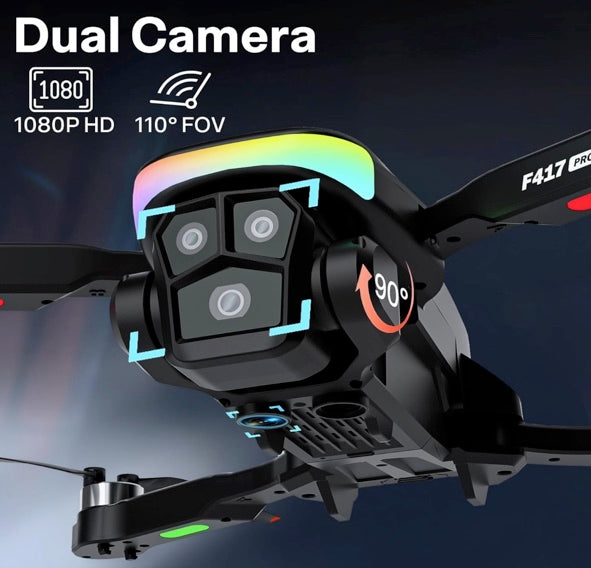 FAKJANK 23706b09 Drone with 1080P Camera Screen Remote Control,RGB LED Light FPV Drone Quadcopter for Adults Beginners,Headless Mode Altitude Hold Optical Flow Positioning,One Key Start/Land Foldable,3 Speed Modes