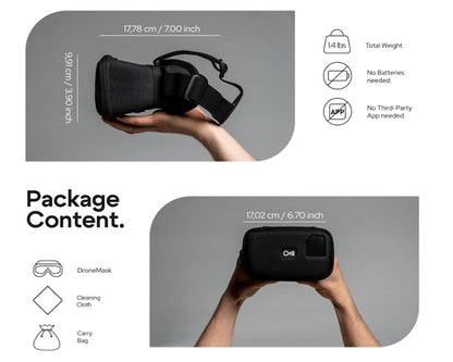 Dronemask Patented Unibody Lens FPV Goggles Immersive VR Headset for DJI & GPS Drones