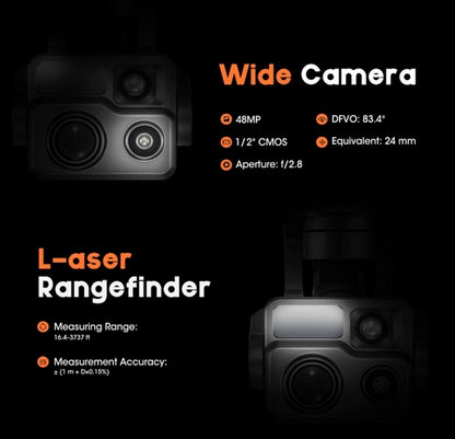 Autel Robotics EVO MAX 4T V2, Zoom/ Thermal/ L-aser 4 Cameras in One, 48MP&1/2" CMOS 8K Camera, 1-160x Super Zoom, 640×512 Thermal Resolution,ABX41-D Intelligent Battery In-place Detection, A-Mesh 1.0, 720° No Blind Spot, 42 Min, SkyLink 3.0