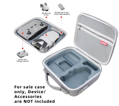 Father&I Drone 4K Mini / 2SE/2 Combo Accessories Only (Carry-ing) Protective Case Hard Storage Organizer Bag Holder for DJi Mini 4K / 2SE/2 Crossbody &Two Way Zipper, Grey (NOT Silicone)