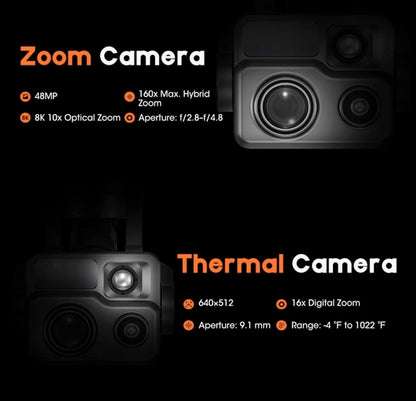 Autel Robotics EVO MAX 4T V2, Zoom/ Thermal/ L-aser 4 Cameras in One, 48MP&1/2" CMOS 8K Camera, 1-160x Super Zoom, 640×512 Thermal Resolution,ABX41-D Intelligent Battery In-place Detection, A-Mesh 1.0, 720° No Blind Spot, 42 Min, SkyLink 3.0