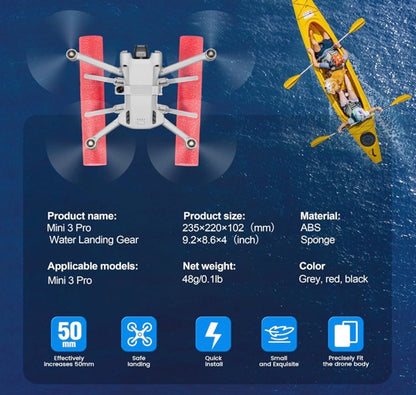 STARTRC Mini 3 Pro Landing Gear,Water Landing Gear Training Kit Floating Holder for DJI Mini 3 Pro Accessories