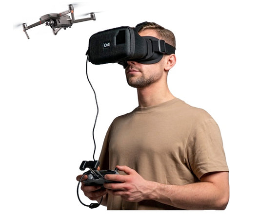 Dronemask Patented Unibody Lens FPV Goggles Immersive VR Headset for DJI & GPS Drones
