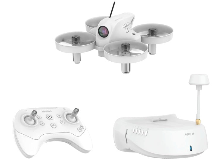 APEX FPV Drone Kit, Drone with Goggles,POV Content Drone,Brushed FPV Racing drone for Beginners,Low-Latency 5.8G Transmission, Drop-Resistant,VR70-2.0