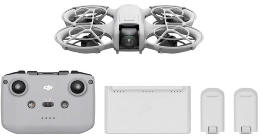 DJI Neo Fly More Combo, Mini Drone with 4K UHD Camera for Adults, 135g Self Flying Drone that Follows You, Palm Takeoff, Subject Tracking, QuickShots, Stabilized Video, with RC-N3 and 3 Batteries