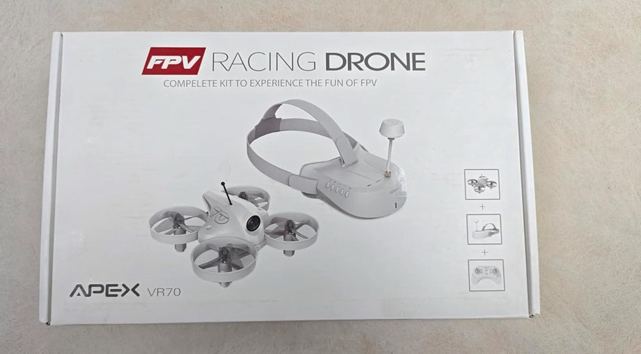 APEX FPV Drone Kit, Drone with Goggles,POV Content Drone,Brushed FPV Racing drone for Beginners,Low-Latency 5.8G Transmission, Drop-Resistant,VR70-2.0