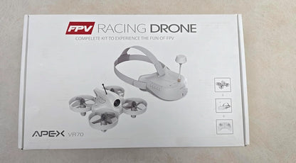 APEX FPV Drone Kit, Drone with Goggles,POV Content Drone,Brushed FPV Racing drone for Beginners,Low-Latency 5.8G Transmission, Drop-Resistant,VR70-2.0