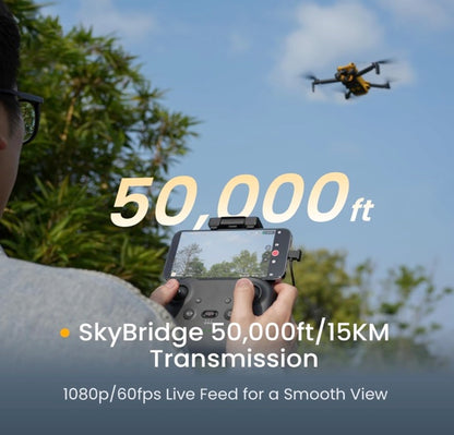 SKYROVER X1 Fly More Combo, Drone with Camera 4K for Adults, 8K Photo, Under 249g, 50000ft Transmission, 96-Min Flight Time with 3 Batteries