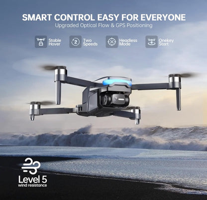 Redrie HK33 GPS Drone with Camera 4K, Under 249g, 45 Mins Flight, Brushless Motor, Light, Auto Follow, Tap Fly & Circle Fly, One Key Start, Foldable Drone for Adults Beginners