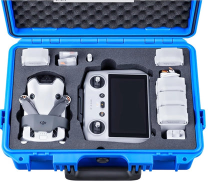 Lykus Titan MM410 Waterproof Hard Case for DJI Mini 4 Pro/Mini 3/Pro and RC2/RC/RC-N2/N1, Support 7 batteries and RC lanyard [CASE ONLY]