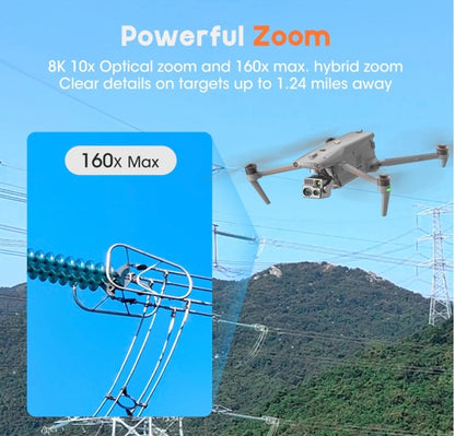 Autel Robotics EVO MAX 4T V2, Zoom/ Thermal/ L-aser 4 Cameras in One, 48MP&1/2" CMOS 8K Camera, 1-160x Super Zoom, 640×512 Thermal Resolution,ABX41-D Intelligent Battery In-place Detection, A-Mesh 1.0, 720° No Blind Spot, 42 Min, SkyLink 3.0